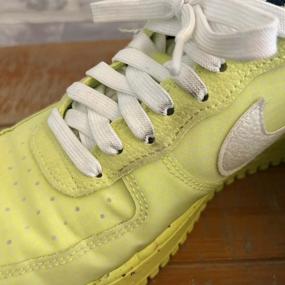 Nike Air Force 1 Crater Lt Lemon Twist White Shoes DH2521 700 Men's Size 9.5